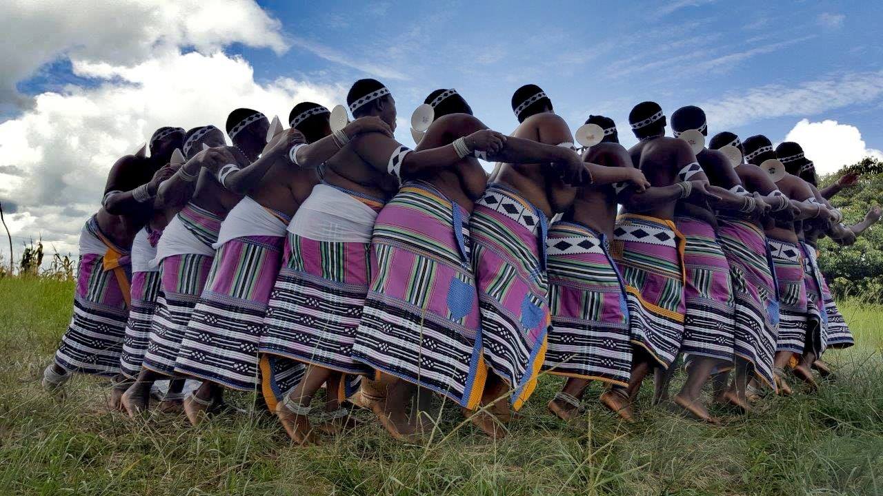Venda dancers performing the Domba at Mukumbani